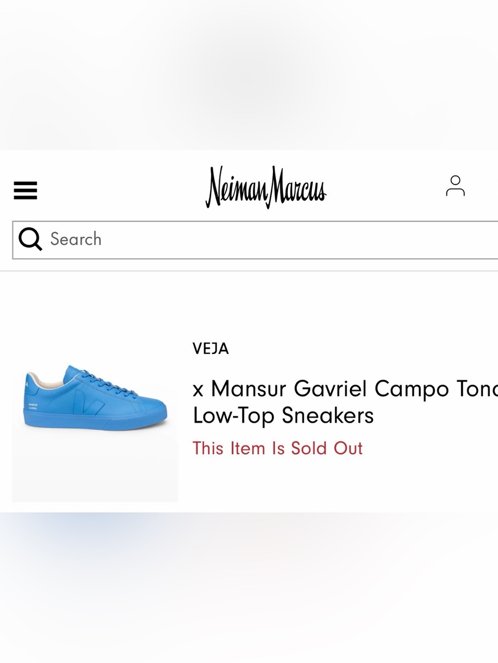 Veja x Mansur Gavriel Campo Low-Top Unisex Sneaker, Limited Edition, Blue, NEW - Picture 11 of 16